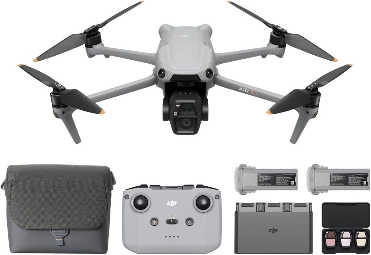 DJI Air 3S Fly More Combo, 4K Drone – Fun for Kids & Family - Air 3S Fly More Combo (RC-N3)