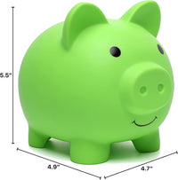 XDRELEC Piggy Bank for Kids Unbreakable Plastic Money Bank Dark Blue – Fun for Kids & Family - Green / Medium - image 3