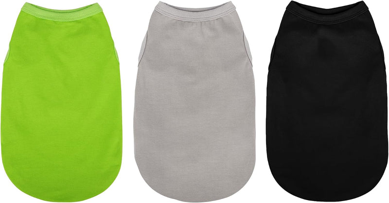 Elevate Your Dog's Fashion Quotient with Colorful and Breathable - L-(15~23lb) | Chest(~20") / Black Green and Gray