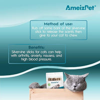 Catnip Sticks for Cats, Cat Dental Chew Sticks - Natural Matatabi Cats Dental Care, Silvervine Cat Teeth Cleaning (12 pcs)