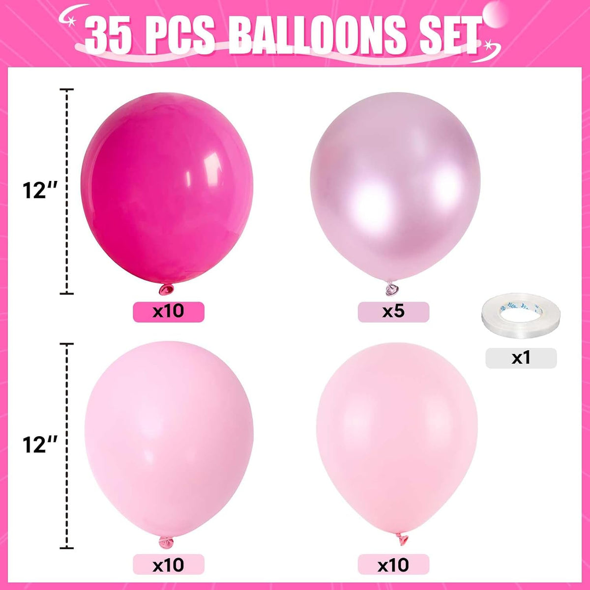 HILAVO Toy Inspired Story Balloons - Pink Mixed / 35PC - image 2