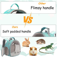 Small Animals Tent, Breathable Transparent Pet Playpen Pop Open Outdoor/Indoor Exercise Fence - Green / Backpack+Playpen - image 4