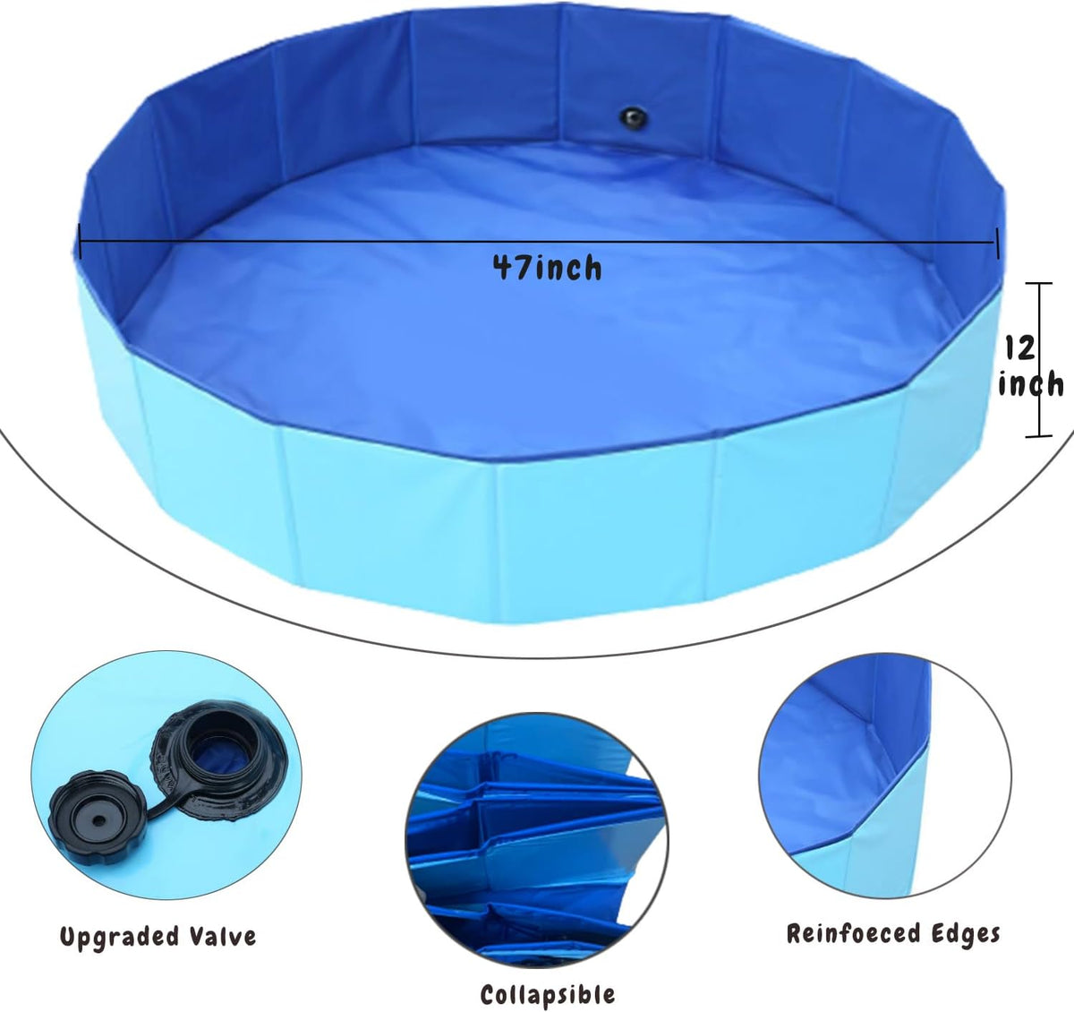 Portable Birthing Pool for Dogs and Puppies - XXL-47"x12" - image 2