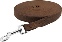 Nylon Training Dog Leash for Small Medium Large Dogs, Camping - Brown / 1" x 100ft - image 2