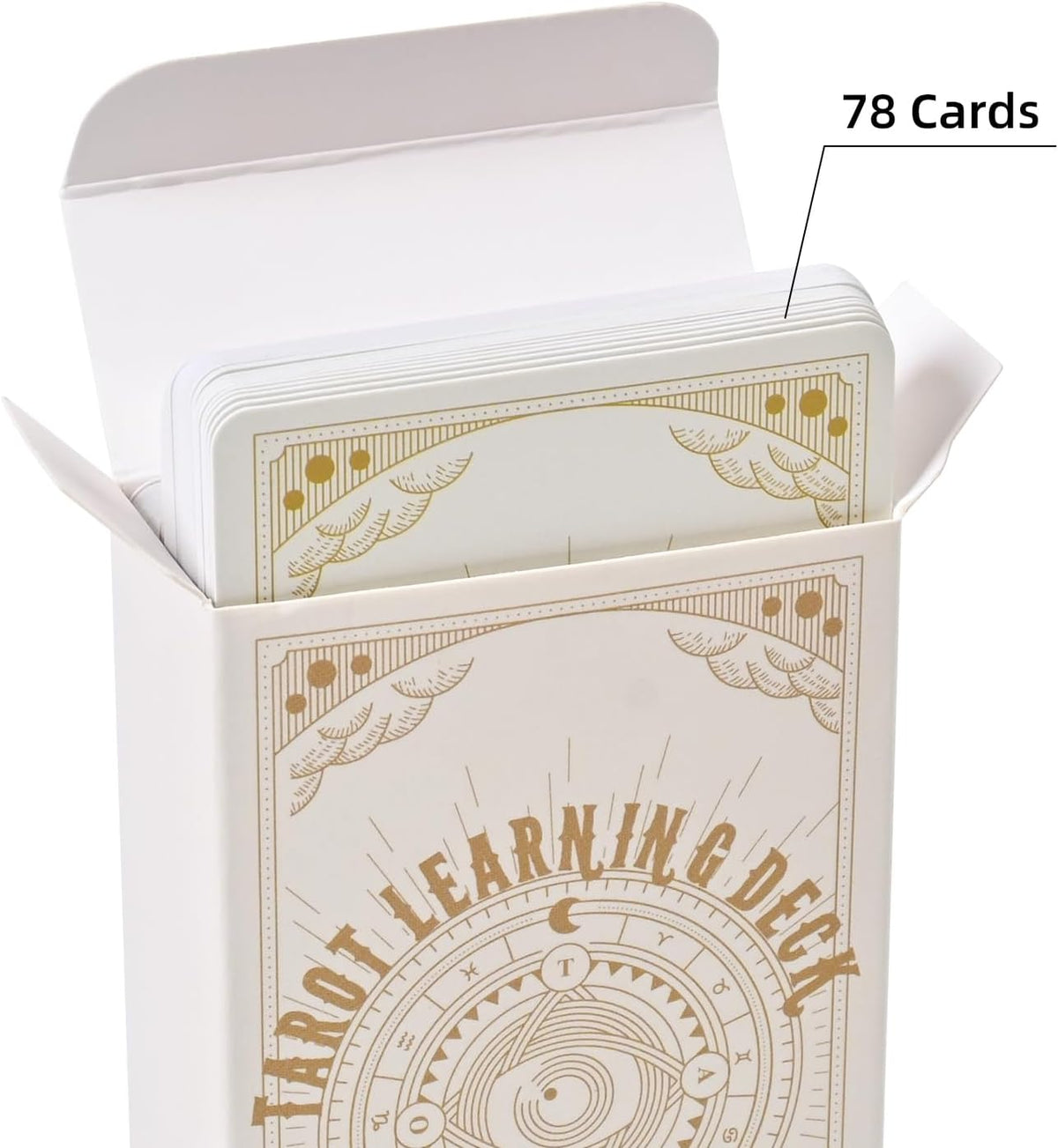 GINCEVHY 78-card beginner tarot deck with upright and reversed meanings printed - view 4