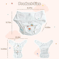 Babeside reborn baby doll diapers in pineapple, fox, flamingo and house prints - view 3