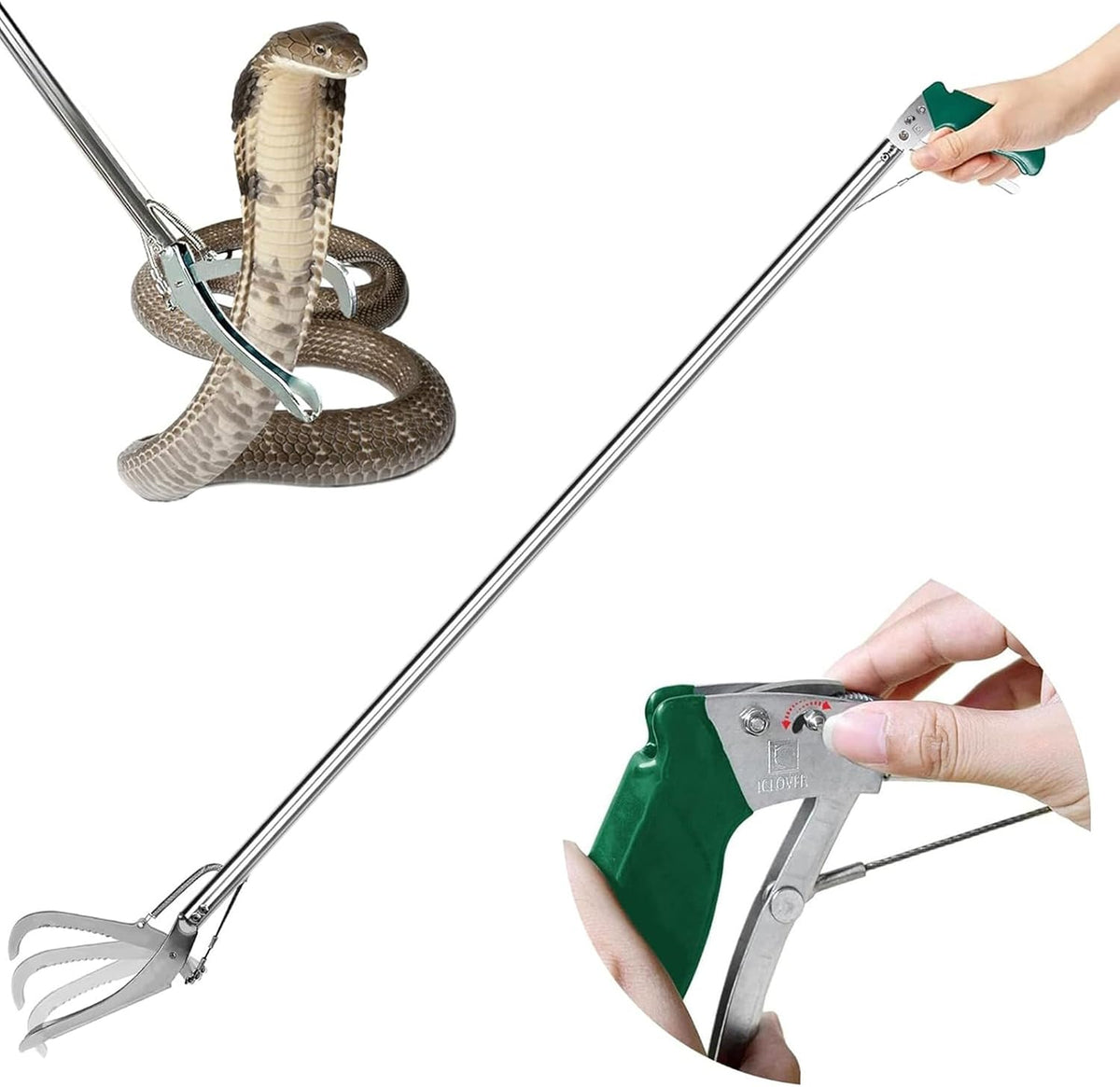 IC ICLOVER 47 Inch Heavy Duty Snake Tongs