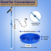 UpBowl No Bend Pet Bowl Kit, Pole & 2 Bowls, Easy Lift - 2 Bowls and Pole (Pack of 2) - image 3