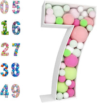 JoyBox Design 3FT DIY Mosaic Balloon Number 1 Frame - Number 7