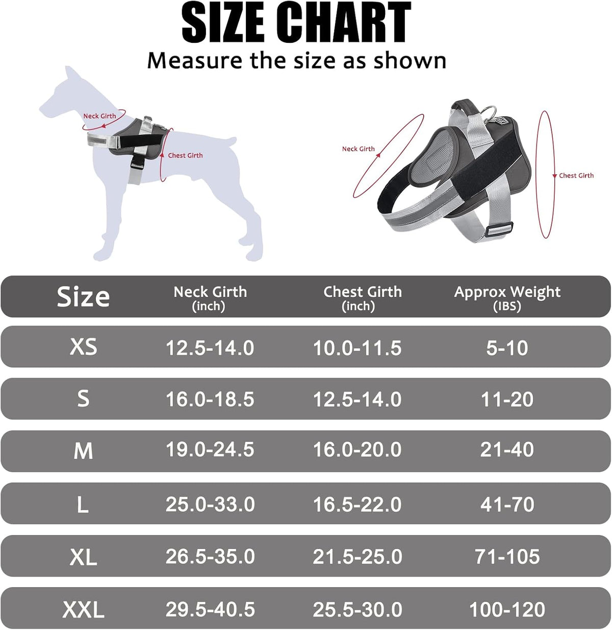 Bolux Dog Harness, No-Pull Reflective Dog Vest - X-Large (Pack of 1) / Black - image 4