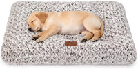 24 x 18 inch rosette velvet dog crate bed mat with anti-slip bottom
