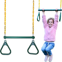 Eastern Jungle Gym Heavy-Duty Ring Trapeze Bar Combo – Fun for Kids & Family