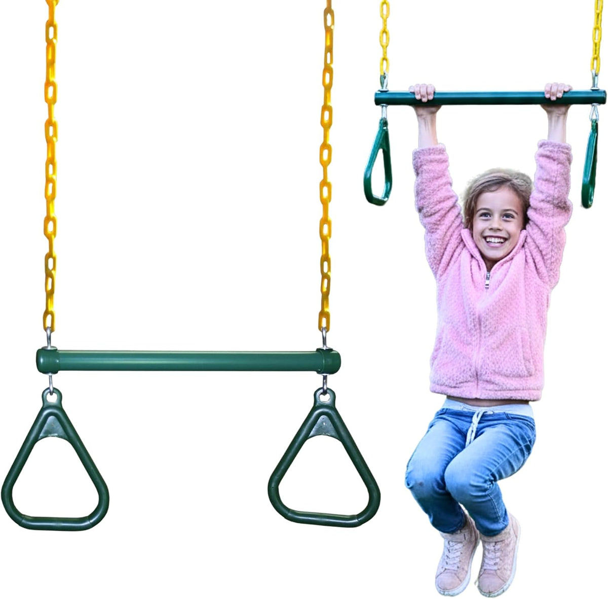 Eastern Jungle Gym Heavy-Duty Ring Trapeze Bar Combo – Fun for Kids & Family