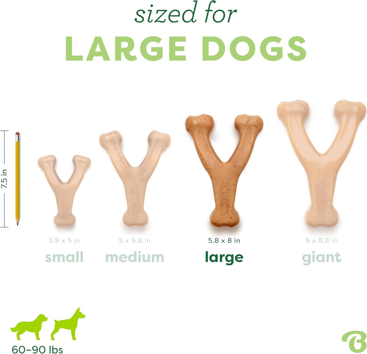 Benebone Wishbone Dog Chew Toy for Aggressive Chewers - REAL Chicken / Large - image 2