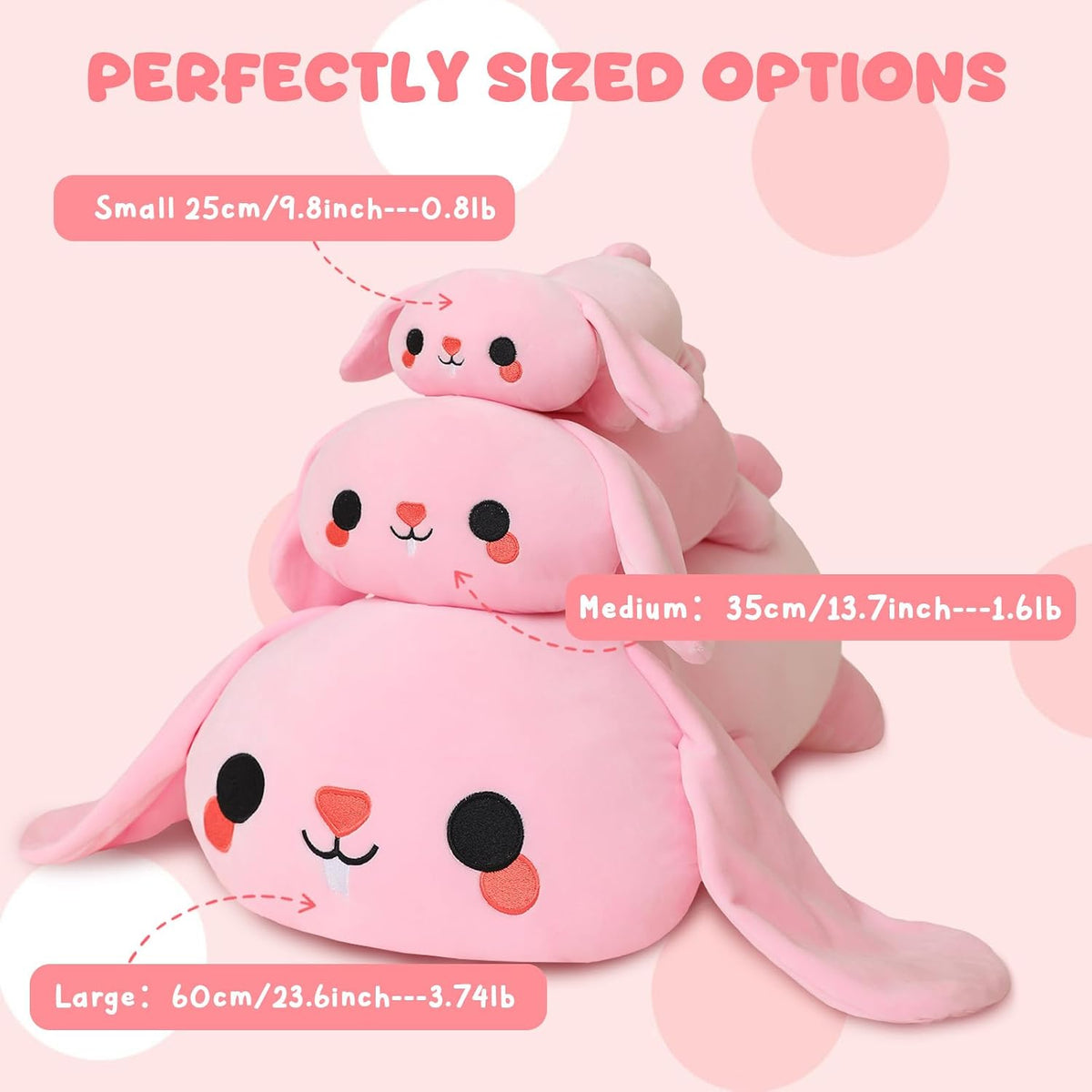 TOYSYM Weighted Stuffed Animals - Bunny / Small - image 2