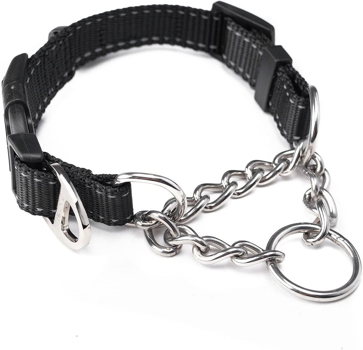 Mighty Paw Martingale Dog Collar 2.0 - Medium / Black