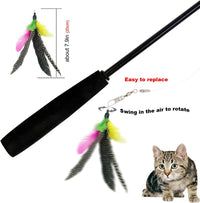 Cat Feather Toys Refills, 6 Pieces Handmade Da Bird Feathers Refill, Cat Wand Replacement Feather - D-8 PCS Feather Refills - image 2
