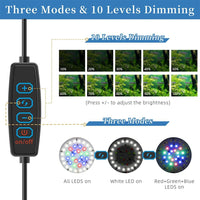 DaToo Mini Clip On Aquarium Light 7W Dimmable Small Fish Tank Light - Mini With Dimmer - image 2