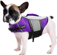 Dog Life Jacket, Small Float Vest for Swimming Boating Kayaking - Medium / Purple