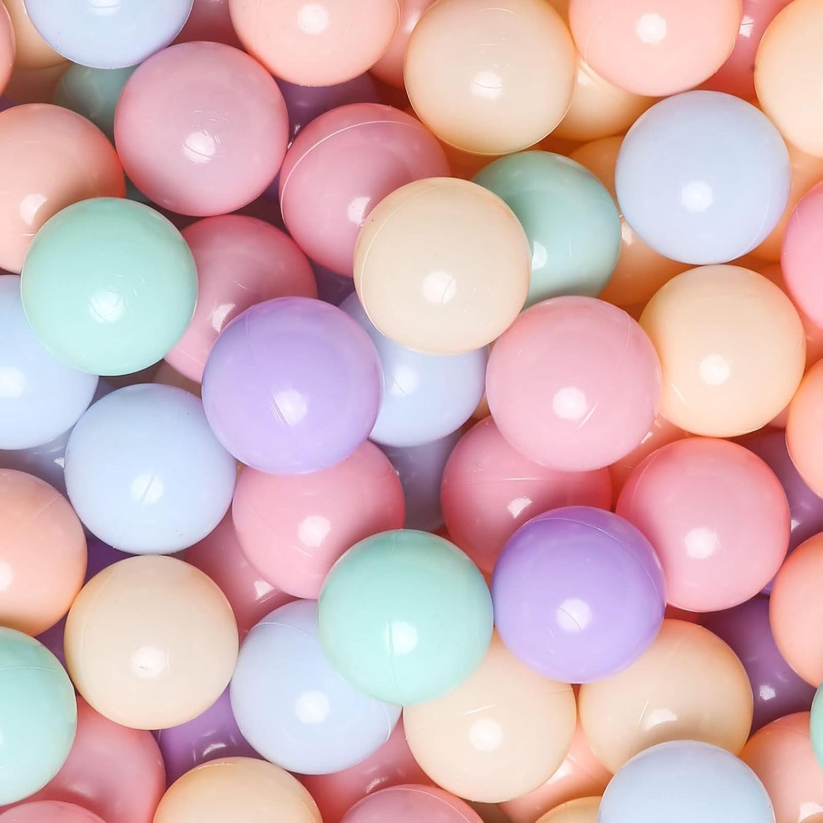 GOGOSO Ball Pits Balls for Toddlers Pack of 50 100 200 Plastics Shape - Macaron Colors / 50 balls