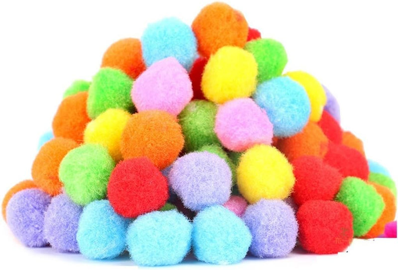 PET SHOW 20Pcs 1.5"/3.8cm Cat Toy Balls Bulk Soft Kitten Pompon Toys - 1.5"(20pcs)