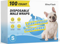 Wowflash 100 Count Dog Belly Bands for Male Dogs - Small