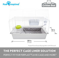 Paw Inspired Critter Box Cage Liner, Raised Sides, C&C 2x4 – Daily Care for Small Pets - C&C 2x1 (14" Grids) - image 2