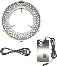 TreochtFUN 144 LED microscope ring light with dimmer control, black