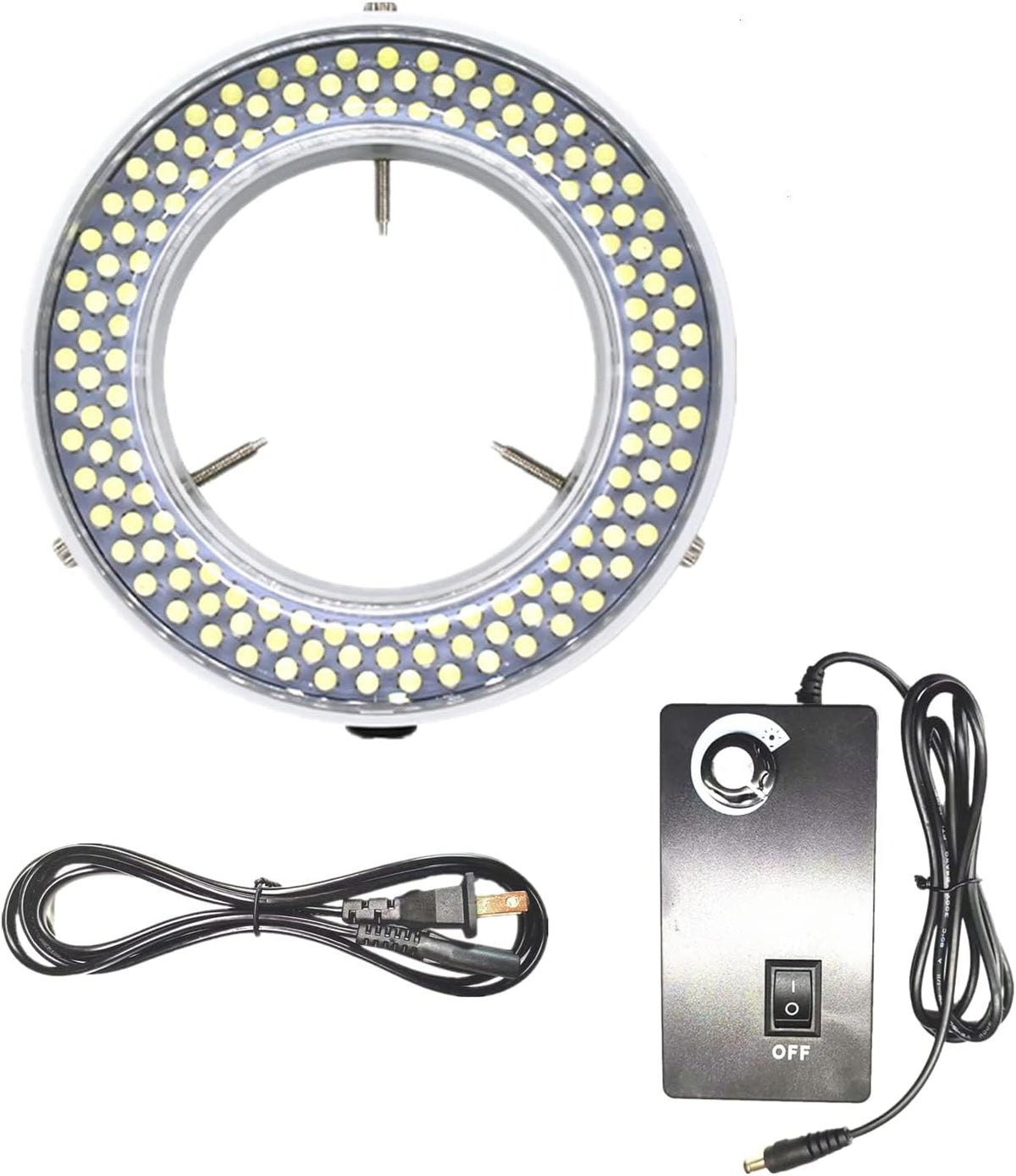 TreochtFUN 144 LED microscope ring light with dimmer control, black