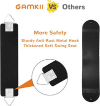 GAMKII replacement swing seat in green with U-shaped EVA board and stainless steel triangle rings - view 9