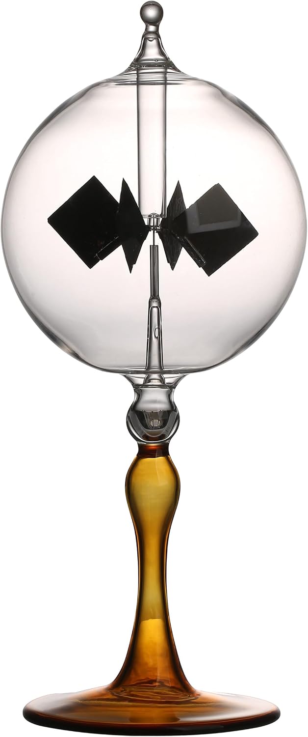 DORAMI large Crookes radiometer, solar light mill in transparent glass