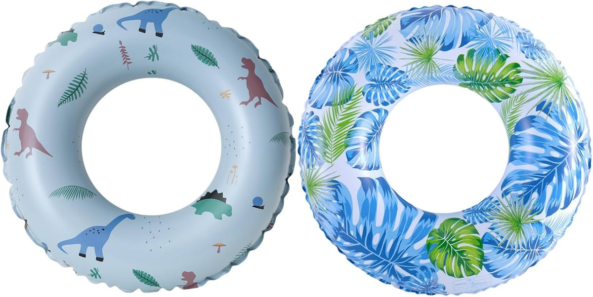 BAITEMJIA striped inflatable swimming pool float swim ring for kids ages 5 to 10 - view 8