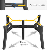 SHAINFUN Adjustable Metal Raised Stand for Large & XL Breeds - Black-M2 / Height: 11", Width: 7-10.6" - image 3