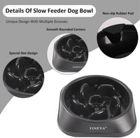 YINEYA Slow Feeder Dog Bowl for Medium Dogs - Medium / G - Black - image 4