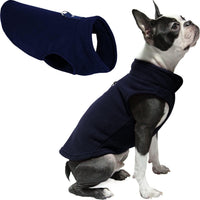 Gooby Fleece Vest Dog Sweater - Navy / Medium (Around 11-lb)