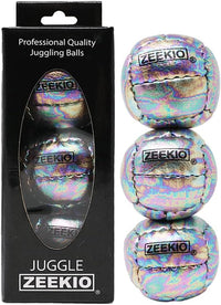 Zeekio Galaxy 12 panel leather juggling balls, pack of 3 in dark blue