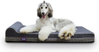 Laifug Orthopedic Memory Foam Extra Large Dog Bed Pillow Durable - 46.0"L x 28.0"W x 8.0"Th / Black and White Plaid