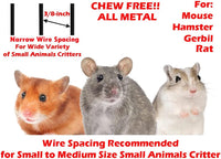 3-Levels Portable Rat Sugar Glider Mouse Small Animal Critter Metal - Black / Small