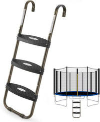 HBTower 3-Step Trampoline Ladder with Wide Flat Steps - 3-Step