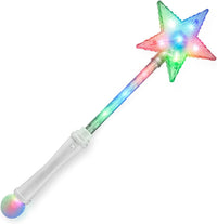 FlashingBlinkyLights Light Up White Super Star Princess LED Wand – Fun for Kids & Family - Large - image 2