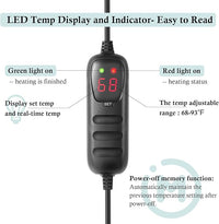 HITOP Compact Submersible Aquarium Heater - 300W Digital Heater for Fish Tank Turtle Tank 45-70 Gallon, Saltwater and Fresh Water with Temperature Controller (300W)