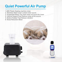 hygger Quiet <30dB Aquarium Air Pump - 5W, Up to 150Gallon - image 2