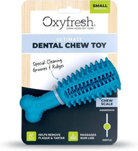Oxyfresh Dog Dental Chew Toy - Best Durable Rubber Dog Toy & Puppy Teething Toy - Helps Remove Plaque, Cleans Teeth & Freshens Breath Without Brushing (Small)