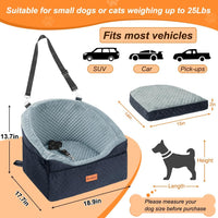 Vivifying Dog Car Seat for Small Dogs - Gray&Black - image 2