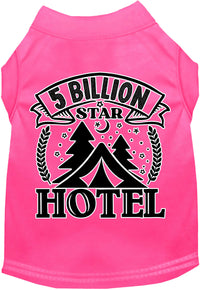 Camping Cat or Dog Shirt for Pets "5 Billion Stars"