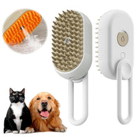 Cat Steam Brush, New 3 in 1 Pet Steam Groomer Brush, Rechargeable Pets Steam Groomer Comb for Massaging and Cleaning Shedding Pet Hair, Multifunctional Hair Removal Comb Cats and Dogs (White)