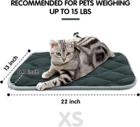furrybaby Dog Bed Mat Flat Crate Mat with Anti-Slip Bottom Machine Washable Pet Kennel Pad for Dog Sleeping (XS 22x13'', Grey Mat)