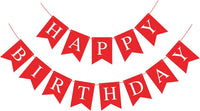 Orange Happy Birthday Banner Birthday Sign for Backdrop Happy - Red