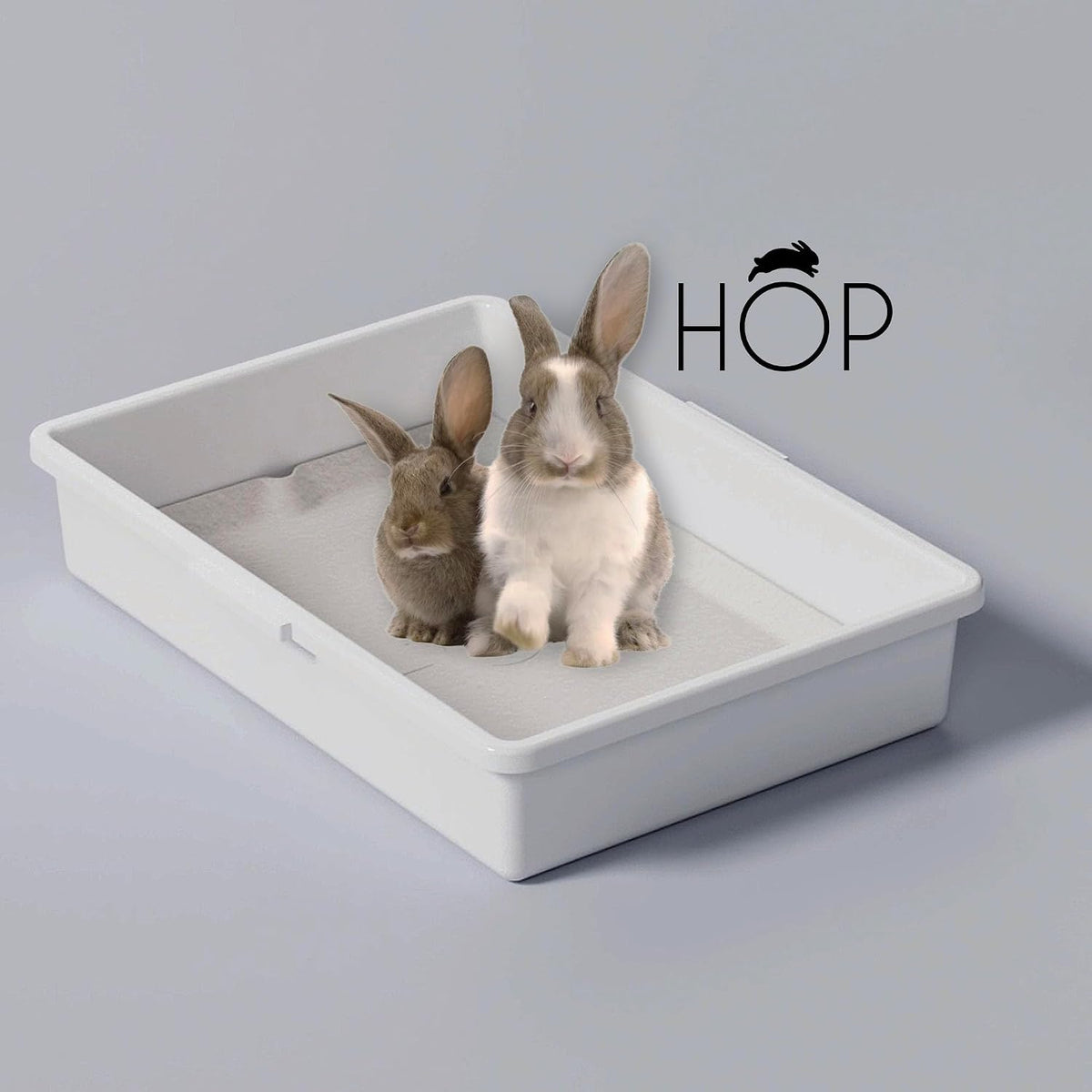 HOP Rabbit Litter Box, Less Mess with Built-in Hay Feeder Designed for Rabbits/Bunnies. Includes - LITTER BOX LINERS ONLY - image 4