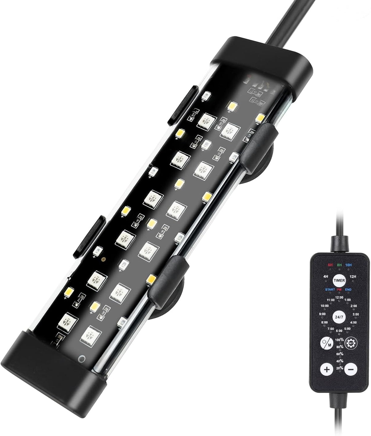 hygger Submersible LED Aquarium Light - 8in 8W